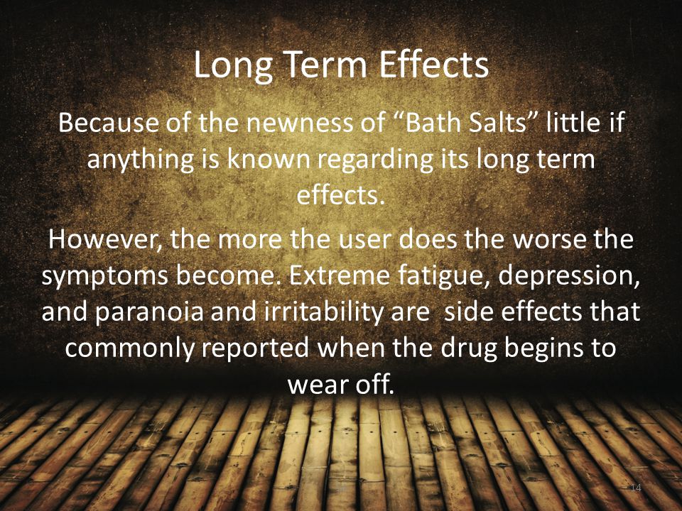 bath salts short term effects